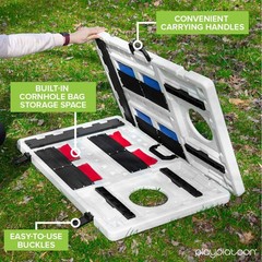 All Weather Cornhole Boards with Cornhole Bean Bag Set – Plastic Corn Hole Board
