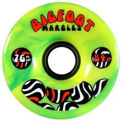 Bigfoot Longboard Wheels – 76mm Marble Swirl – Green/Yellow