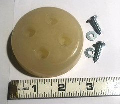 PAIR OF 2 SKATEBOARD ROUND TAIL SKID – CLEAR – with hardware – NOS INCLUDES 2