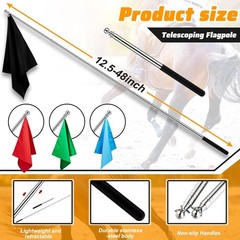 Equestrian Training Flag 4 Pieces 18 inches, Red, Black, Green, Blue