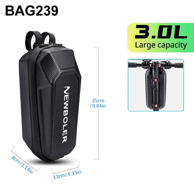 Electric Scooter Front Bag Handle Pouch with USB Port Waterproof Quick Release