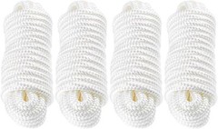 4 Pack 25FT Double Braid Nylon Rope Sling 4840Lbs Breaking Strength Heavy Duty
