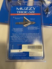 5 Sets of 3NEW Muzzy Trocar Crossbow 3 blade 100 Gr 3 Broadheads expandable