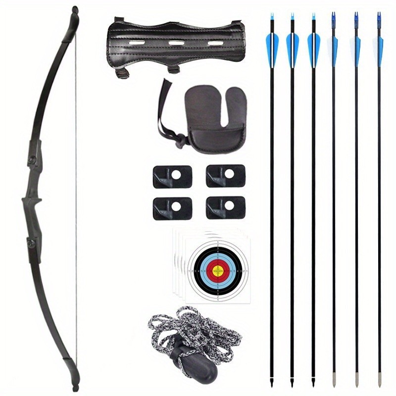 Archery 53″ Recurve Bow & Arrows Set 40lbs Recurve Bow For Adult Beginner Target