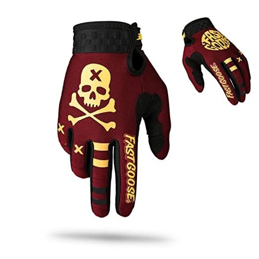 Dirt Bike Motorcycle Gloves – Motocross, Motorbike & ATV Off Road Medium Maroon