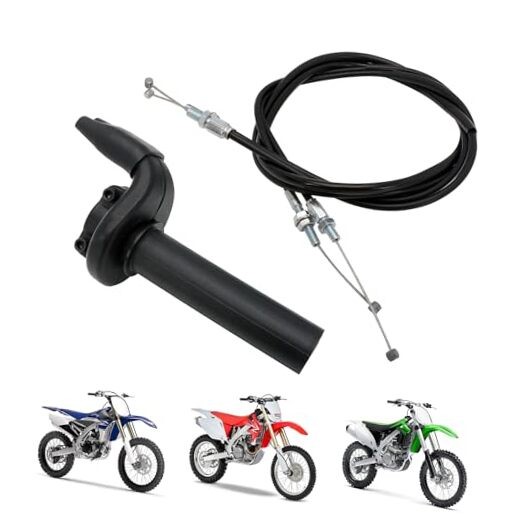 Dirt Bike Throttle Assembly with Throttle Cable Motorcycle Push Pull Throttle