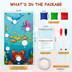 Ocean Toss Game Birthday Party Supplies Washable Heavy Duty 19.6 Ft String NEW