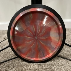 Red Pink Gray Green Swirl Pattern Disc Golf Disc Unique Multicolor Design