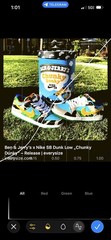 Nike Chunky DunkyShoes Multi-Color Ben and Jerry limited edition