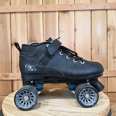 Pacer GTX 500 Roller Skates Unisex 7 Black Quad Mach-5 Wheels Rink Speed Boots