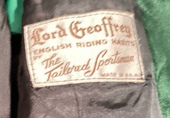 Vintage Lord Geoffrey Green English riding habit equestrian tailored tuxedo suit