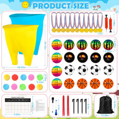 Granny Pants Yard Game, Tossing Game Set with 20 Bouncy Balls & 10 Water Balls f