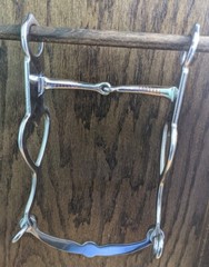 Western Silver Heart Cheek Show Bit – 5″ Snaffle Mouth – 8″ Cheek