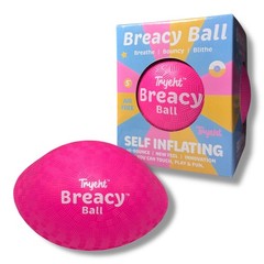 Self Inflating Playground Ball 5″, Neon Pink Breacy Ball, Self Inflating Boun…