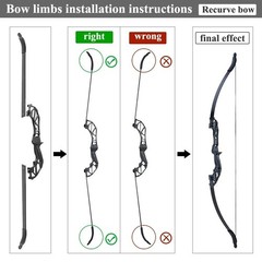 53»Takedown Recurve Bow Set 30/40Lbs Right Hand Beginner Archery Target Hunting
