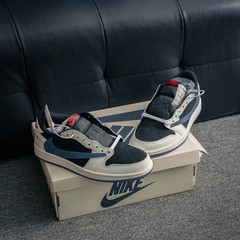 DM7866-040 Travis Scott x AJ 1 Low OG Black Blue Men’s Size 4-13