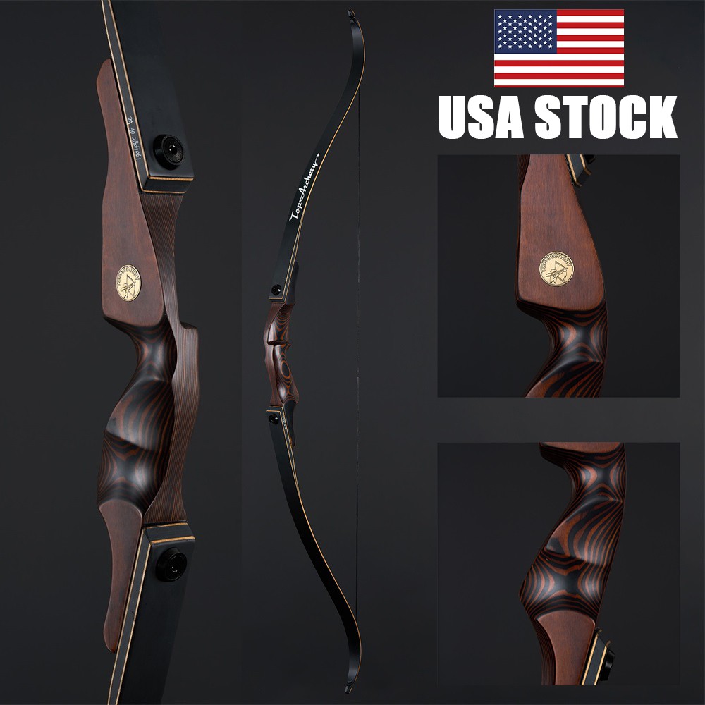 60″ Takedown Recurve Bow 30-60lbs RH Archery Outdoor Bow Hunting Shooting Target