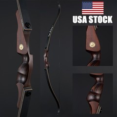 60″ Takedown Recurve Bow 30-60lbs RH Archery Outdoor Bow Hunting Shooting Target