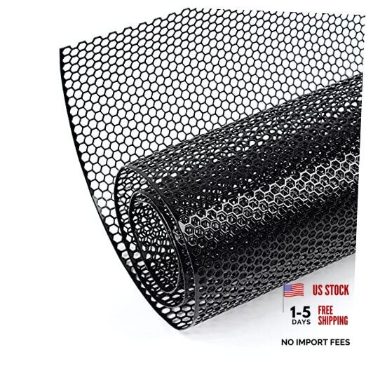 47×16 inches Car Pickup Truck Grill Mesh Spoiler Bumper 6x1mm Honeycomb Black