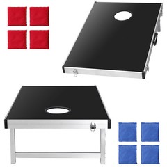 Cornhole Bean Bag Toss Set Boards Outdoor Party Game Toys All Ages W/Carry Case