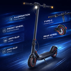 2026 Adult Electric Scooter Foldable Long Range High Speed 25KM/H Urban Commuter
