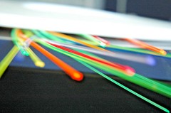 FIBER OPTICS, .25mm BLUE 1 FOOT VIBRANT COLOR TOUGH 4 DAYS