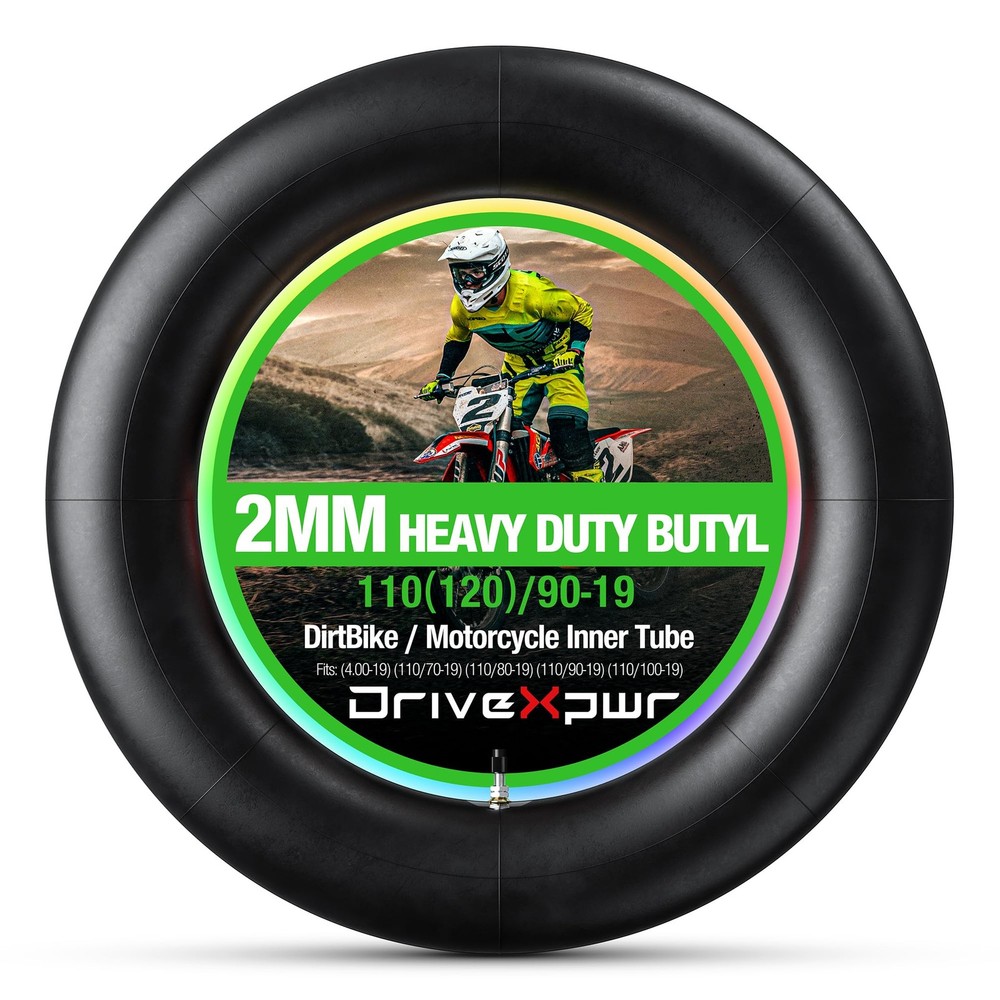 110(120)/90-19 Heavy-Duty Motorcycle Inner Tubes-2.1mm(4.00-19) Thick Butyl R…