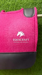 Pink Wool Felt Saddle Pad with Leather | Western Riding Pad | 30X30″ & 32X32″