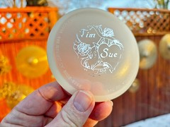 (1988) GLOW Wedding Tim & Sue Mini Disc Golf Innova San Marino Glo Silver #1040