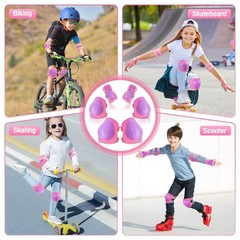 Kids Protective Gear Set, Knee Pads for Kids 3-10Years Toddler Knee and Elbow…