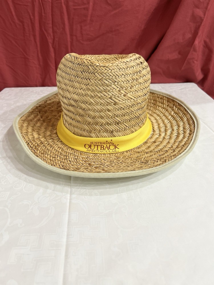 Vintage 2006 Australian Outback Spectacular Straw Hat R.M. Williams Size L/XL