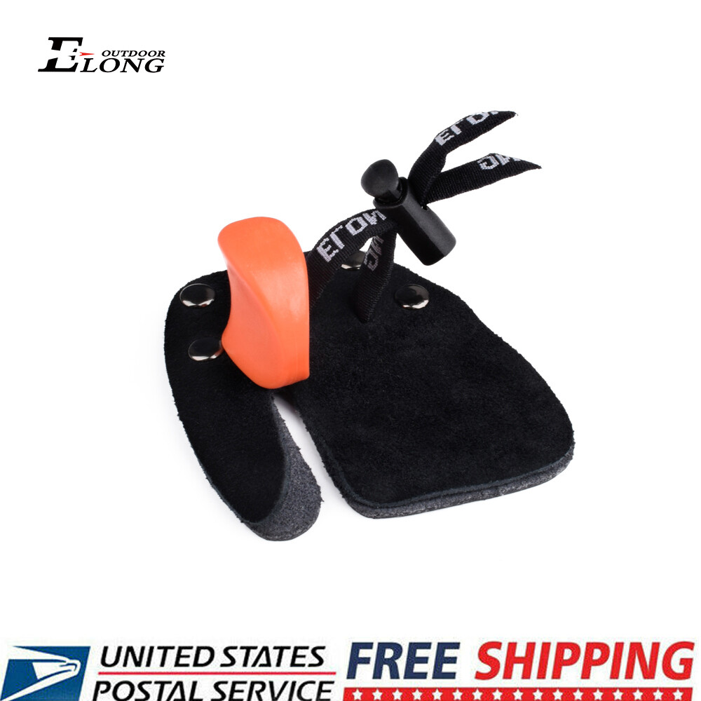 Left Hand Archery Finger Tab Shoot Guard Leather Protective Gears Recurve Bow 1X