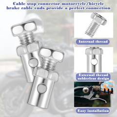 1/8″ Universal Throttle Brake Cable End Stop Lock Clamps for Go Kart Bicycle Mot