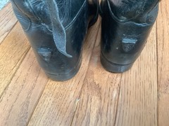 From Spain Equestrian RIDING BOOTS Black Leather Tall Sz Is Estimate 6.5-7