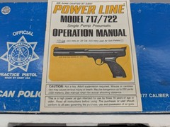 Daisy Powerline Model 717 .177 Pneumatic Air Pellet Pistol Mint Condition
