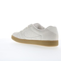 ES Accel 5101000215104 Mens White Suede Skate Inspired Sneakers Shoes