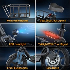 AOVOPRO Seated Electric Scooter Adults , 22mph Commuter Folding Teens E-Scooter