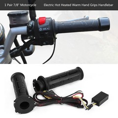 Motorcycle Heated Grips, Premium 12V Adjustable Temperature Handlebar Grips w…