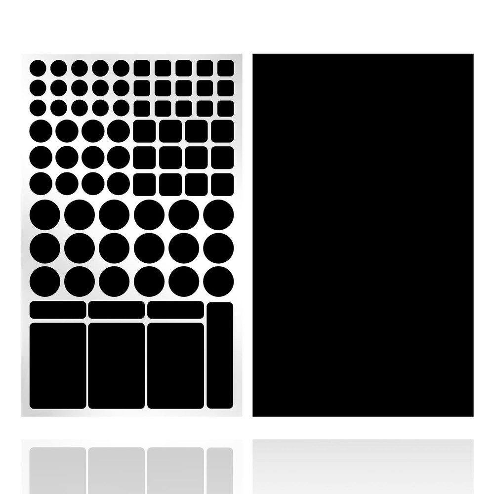 Light Blocking Stickers,2 Sheets Black,100% Blocking(100% Blocking)