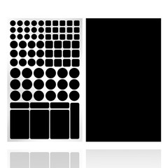 Light Blocking Stickers,2 Sheets Black,100% Blocking(100% Blocking)