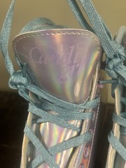 Candi Girl Ice Skates Size 4 Hologram Chameleon Multicolor