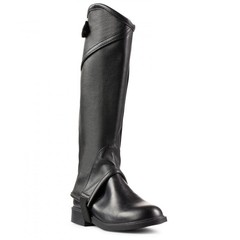 Unisex Soft Leather Zip-Up Equestrian Kids Half Chaps for Horseback Riding | See