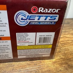 Razor Jetts Heel Wheels Adjustable Skates Black Pink Real Sparking Action