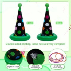 Inflatable Ring Toss Game, Birthday Party Games Ring Toss Game for Kids Adults