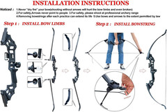Recurve Bow Set for Adults – 51″ Takedown Bow with 12 Arrows, 30-50Lb Options