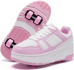 ANEFUN Roller Skate Shoes for Kids Girls Boys Detachable Wheeled Fashion