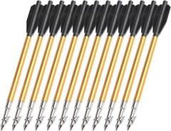 6/12pcs Aluminum Fishing Hunting Bolts 6.8″ Mini Arrows Barbed Bowfishing Darts