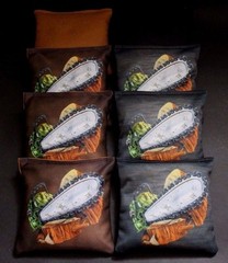 CHAINSAW LANDSCAPE LUMBER JACK 8 ACA Regulation Cornhole Bean Bags B213