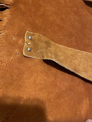 Vintage 70s/80s Kids Real Leather Western Cowboy Chaps With Fringe 21″