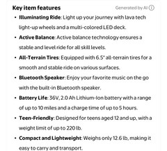 Jetson Plasma X Hoverboard Iridescent Bluetooth All-Terrain Light-Up JPLSMX-IRS